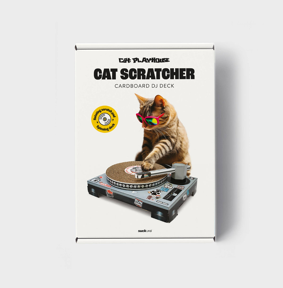 Cat Toy Scratch Turntable - Cardboard DJ scratching deck