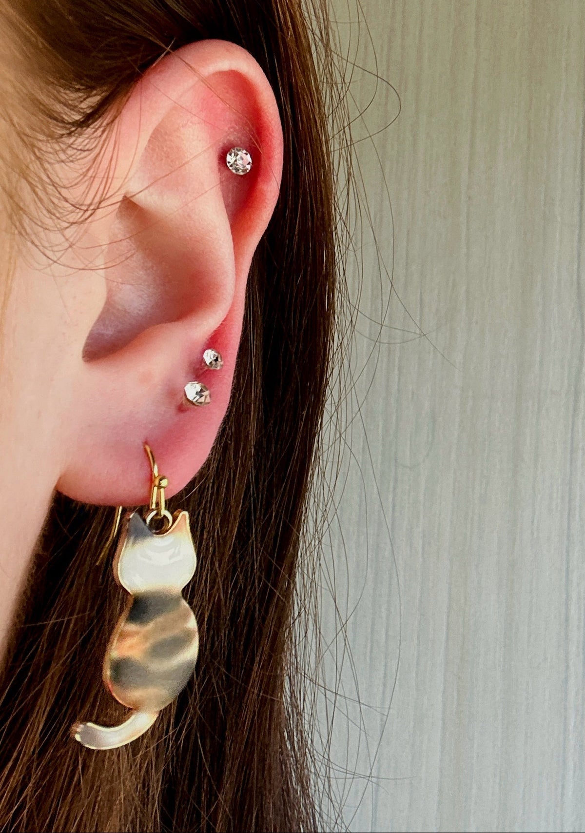 Gold Chic Cat Earrings