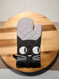 Big Eyes Black Cat Oven Mitt