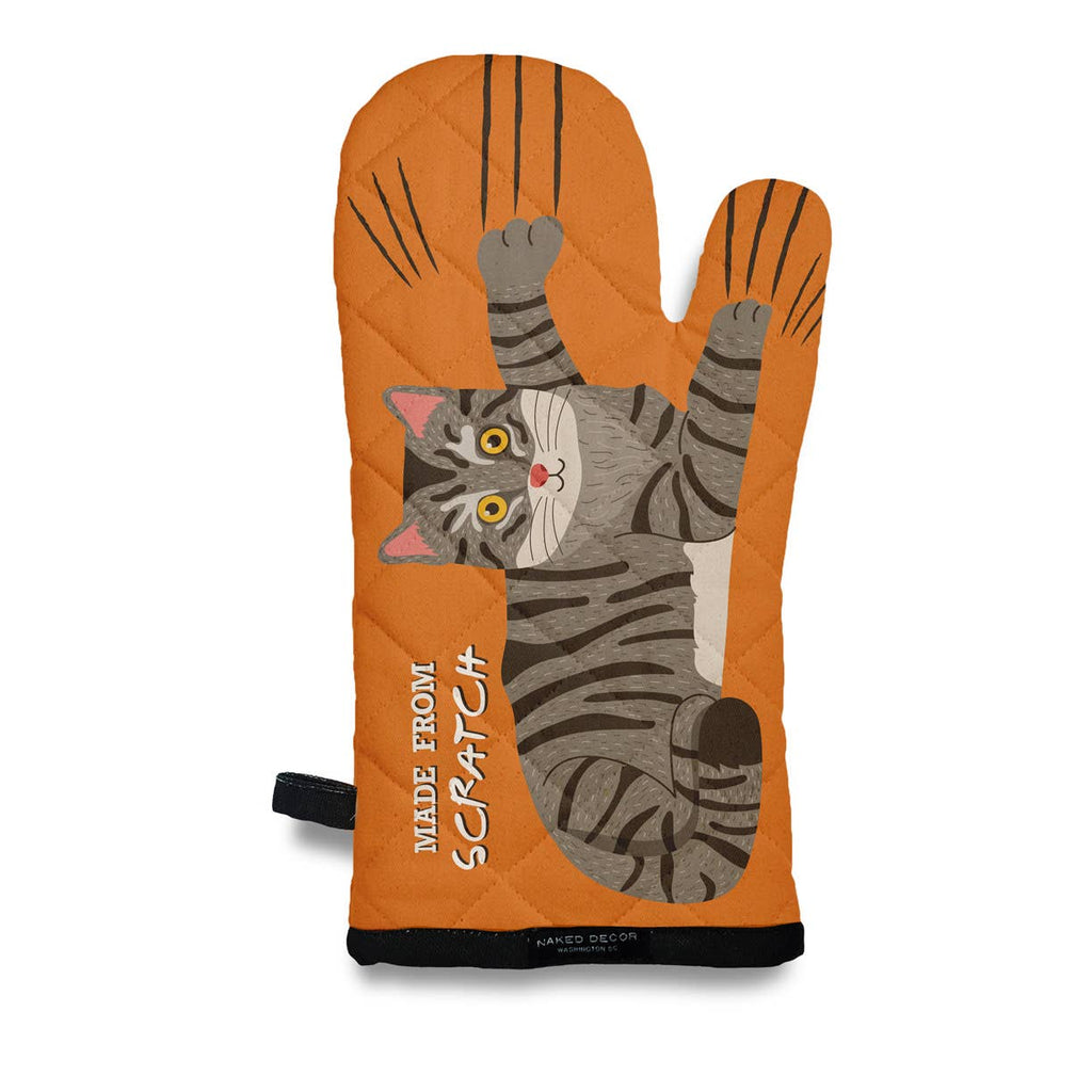 Made From Scratch Gray Tabby Cat Oven Mitt